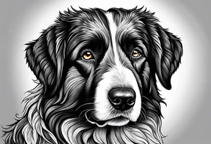 Sheepdog who only has one eye tattoo idea