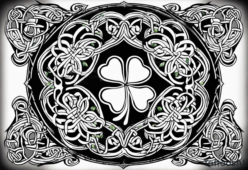 4 leaf clover celtic tattoo idea