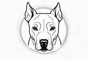 Cookie my pitbull dog outline of ears with her name in cusive at the bottom tattoo idea