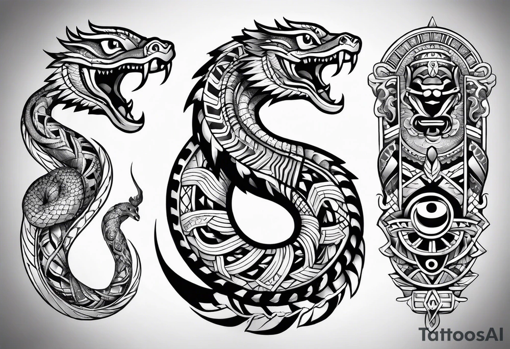 aztec snake 

sleeve tattoo idea