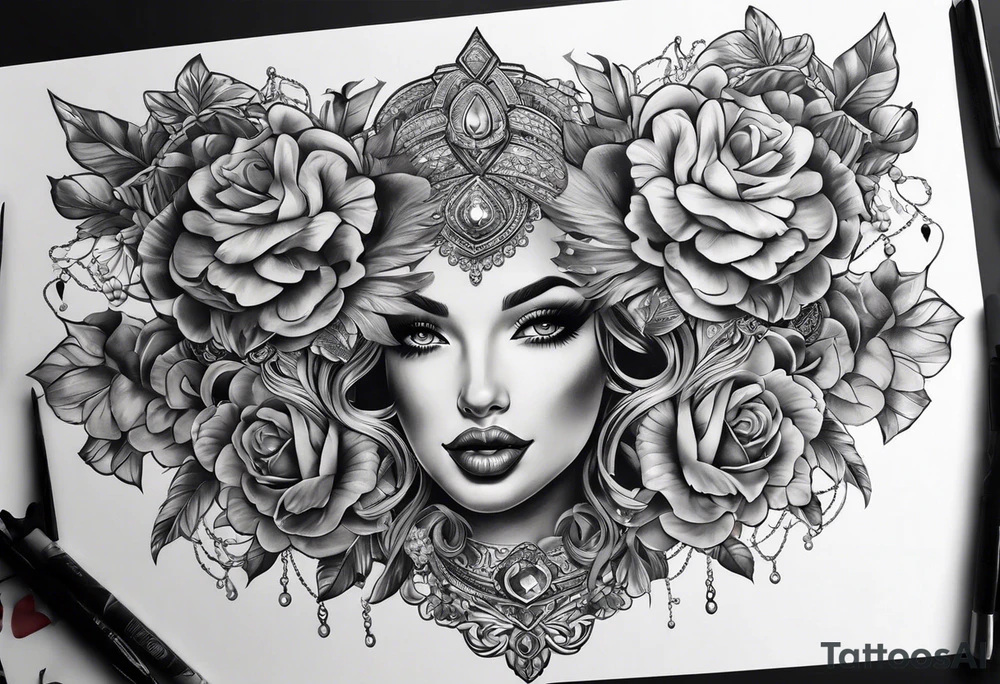 Las Vegas arm sleeve tattoo idea