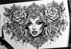 Las Vegas arm sleeve tattoo idea