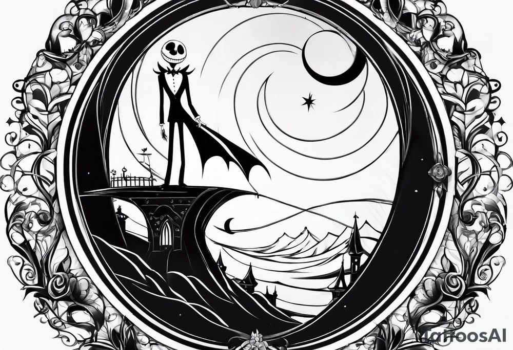 jack skellington on dome of milano tattoo idea