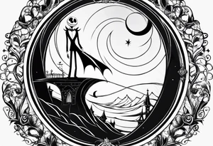 jack skellington on dome of milano tattoo idea