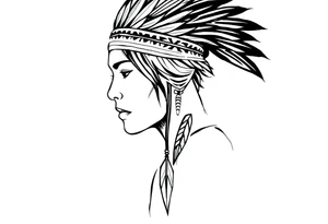Native American female tattoo idea