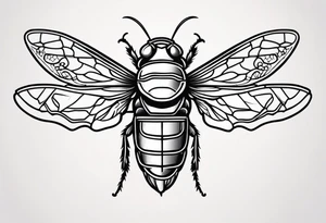 Neo traditional Cicada tattoo idea