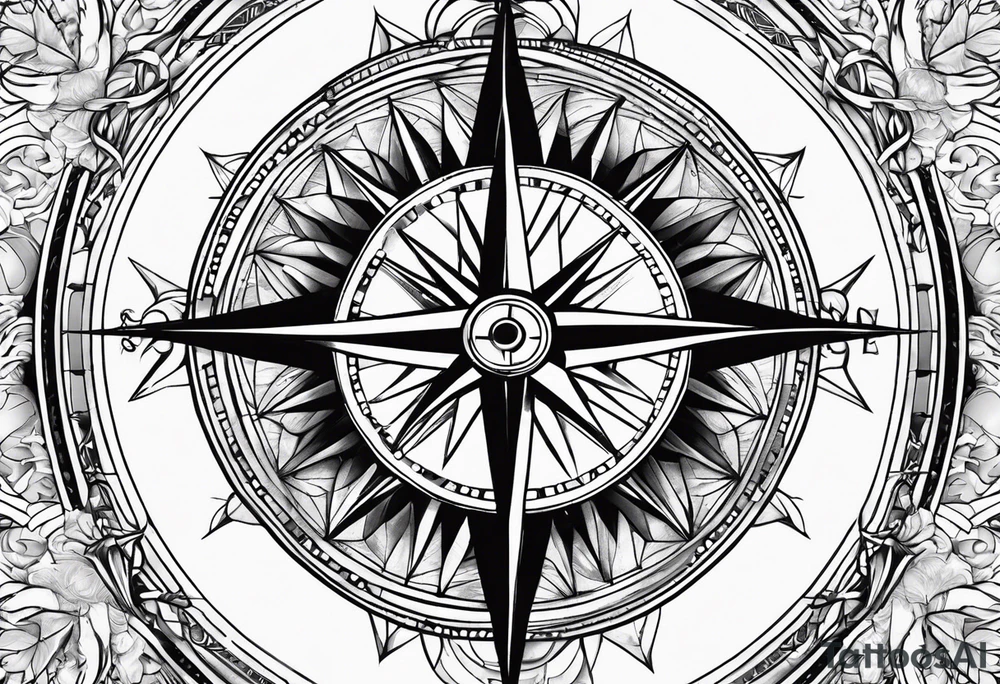 Compass rose, doctor, medical tattoo idea
