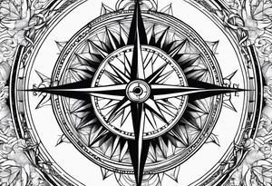 Compass rose, doctor, medical tattoo idea