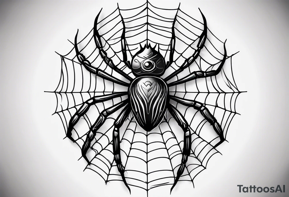 Spider, top view, eye for spider tattoo idea