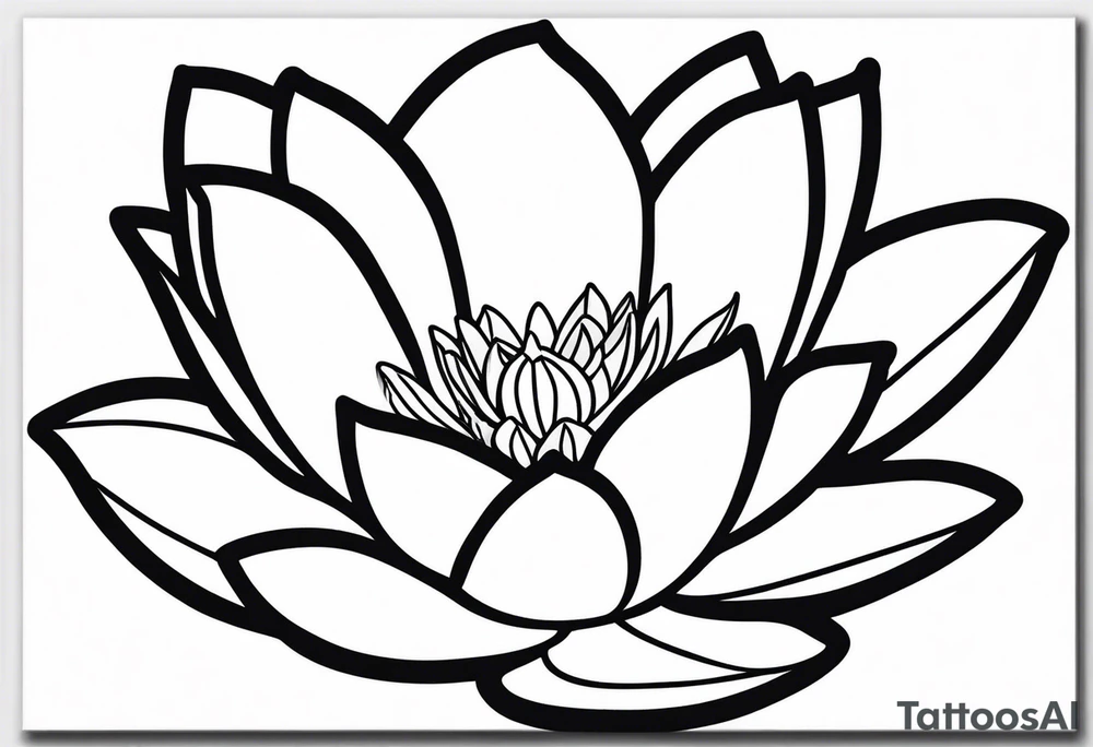 single stem water lily flower tattoo idea