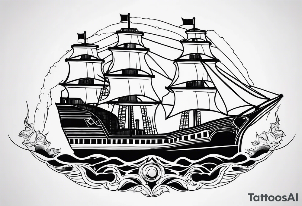 Ship tattoo idea