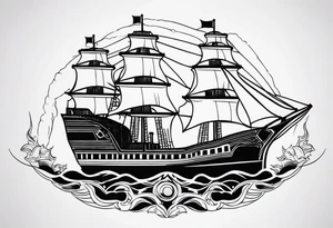 Ship tattoo idea