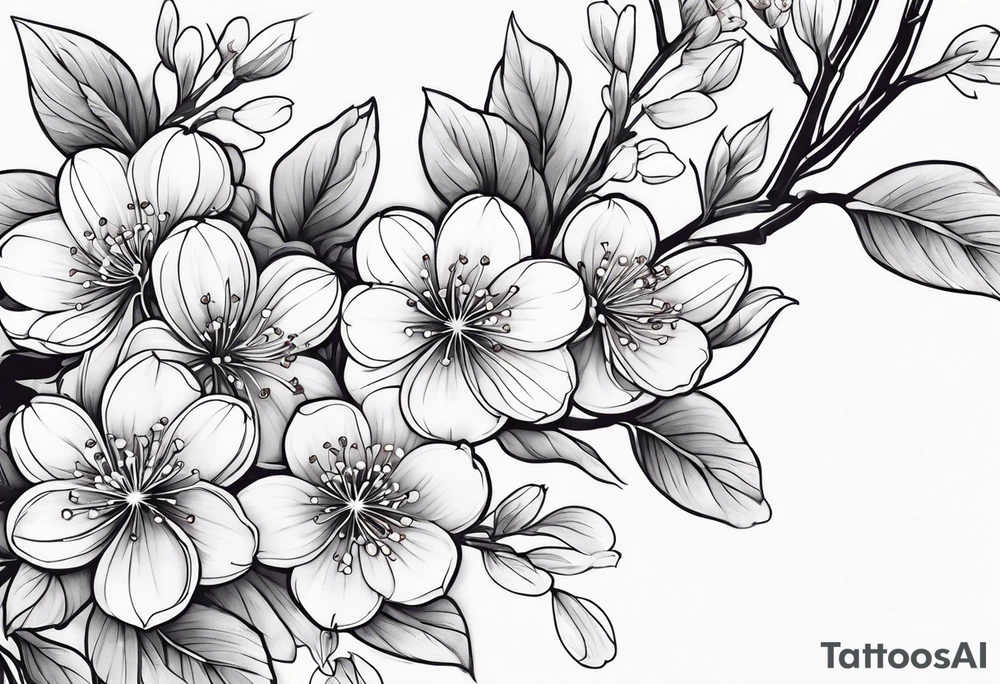 Cherry blossom  s shaped tattoo idea