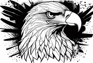 eagle trash polka tattoo idea