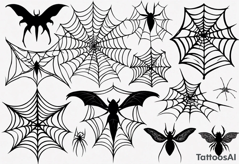 cobweb tattoo idea