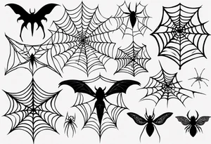 cobweb tattoo idea