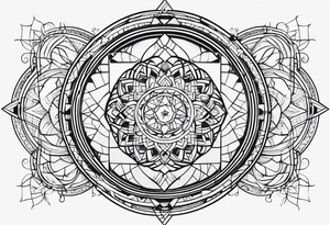 geometric circle tattoo idea