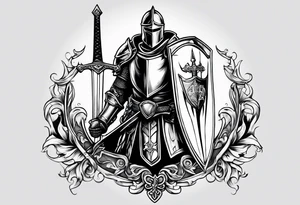 knight, crusader, sword tattoo idea