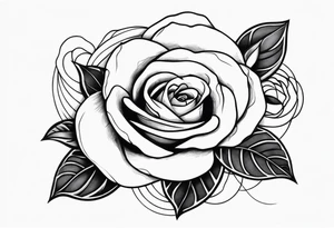 A snake entwined around a rose tattoo idea