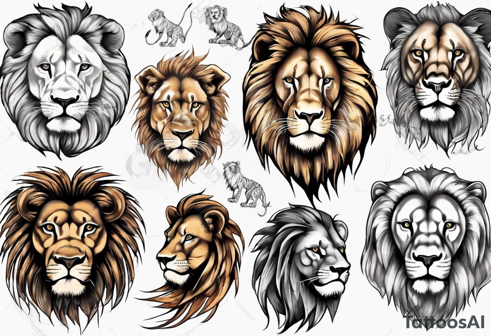 a lion tattoo idea