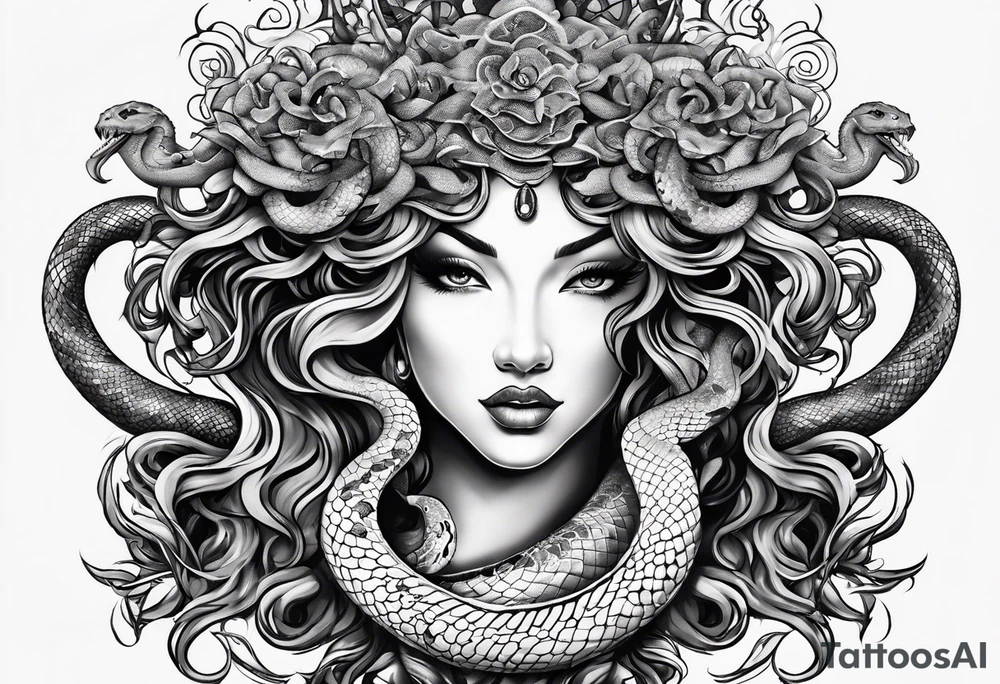 Medusa
Include snake heads tattoo idea