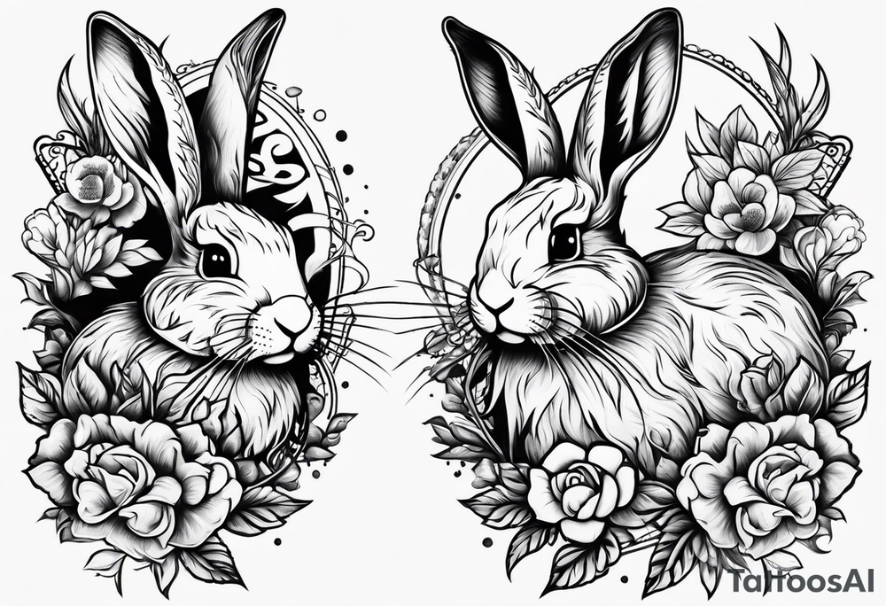 two opposite bunnies
american traditional tattoo idea two opposite bunnies
american traditional tattoo idea