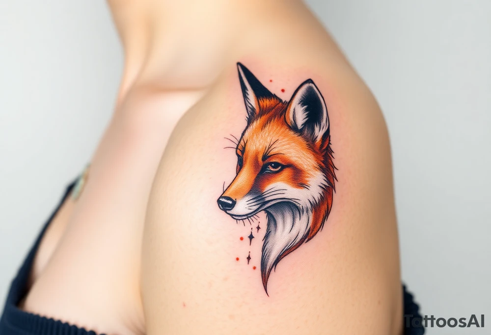 adult fox tattoo idea