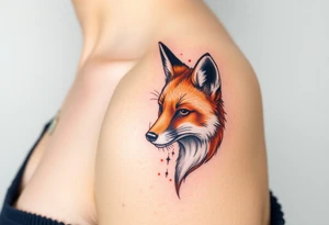 adult fox tattoo idea