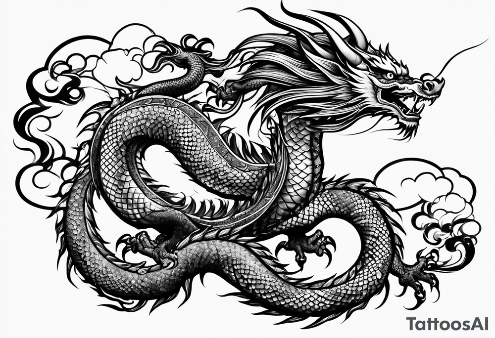 Japanese dragon tattoo idea