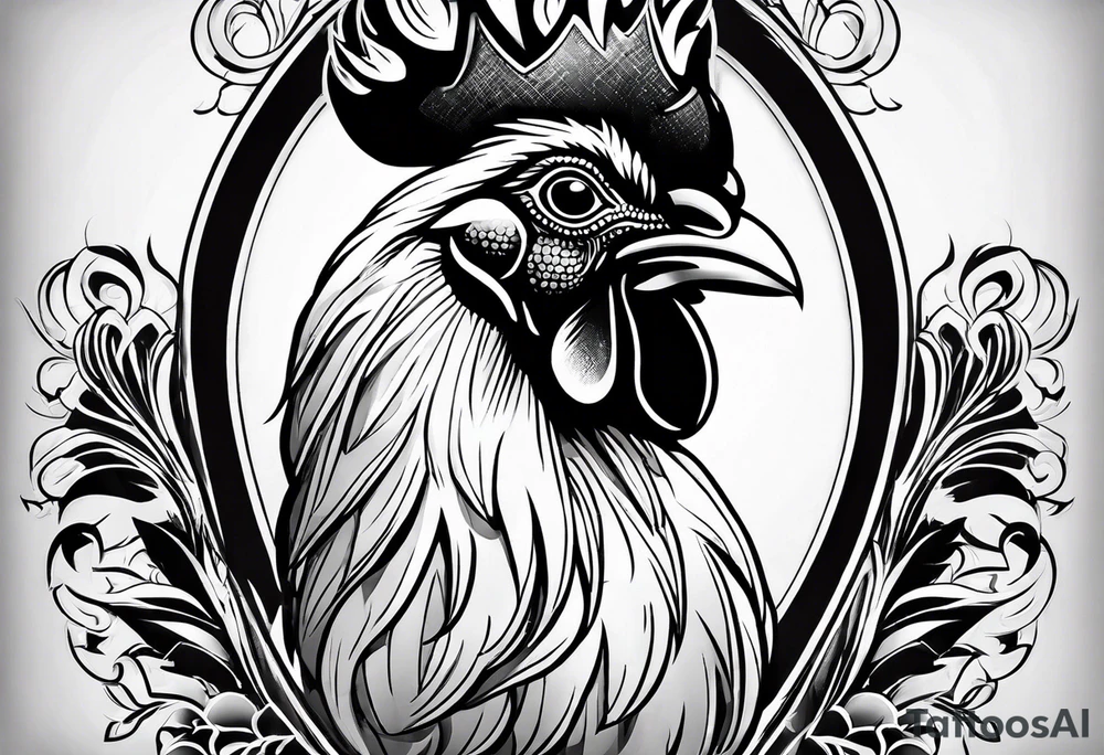 rooster tattoo idea