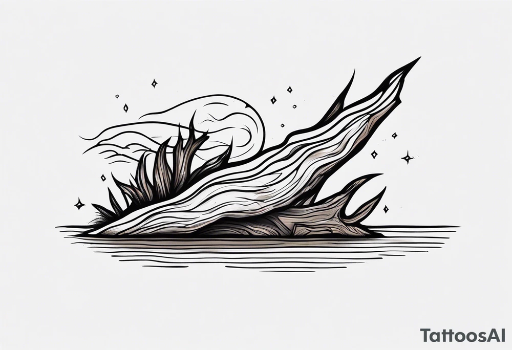 Driftwood stick tattoo idea