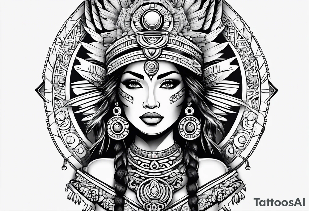 Mayan princess tattoo idea
