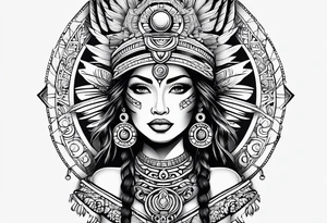 Mayan princess tattoo idea