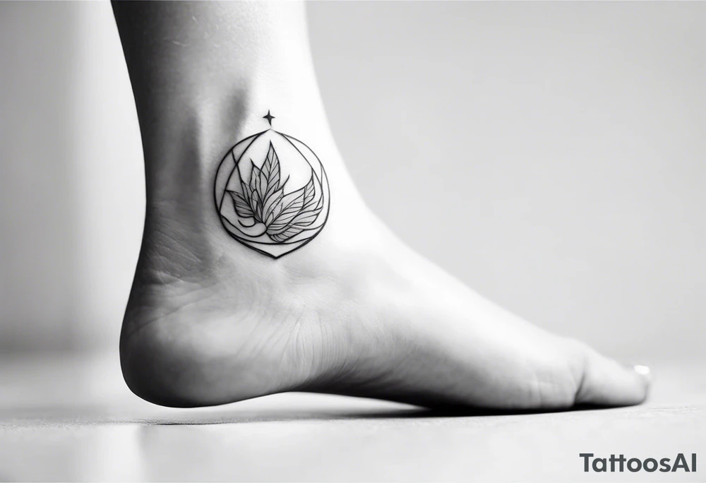 unique tattoo on ankle symbolizing freedom tattoo idea