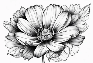cosmos flower tattoo idea