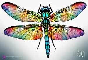 dragonfly hip tattoo idea