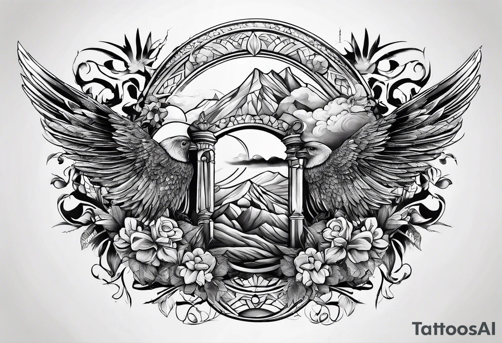 Eine weiße Taube von der Seite tattoo idea