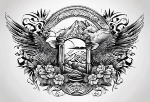 Eine weiße Taube von der Seite tattoo idea