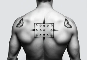 One-blank domino tile tattoo idea