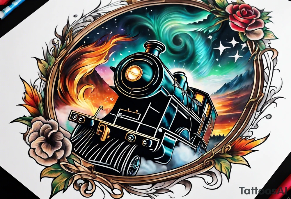 Harry Potter themed full sleeve tattoo idea