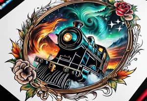 Harry Potter themed full sleeve tattoo idea