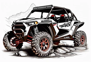 wilderness 4x4 trail with polaris rzr off road vehicles sling mud tattoo idea