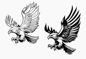eagle figthing in air tattoo idea