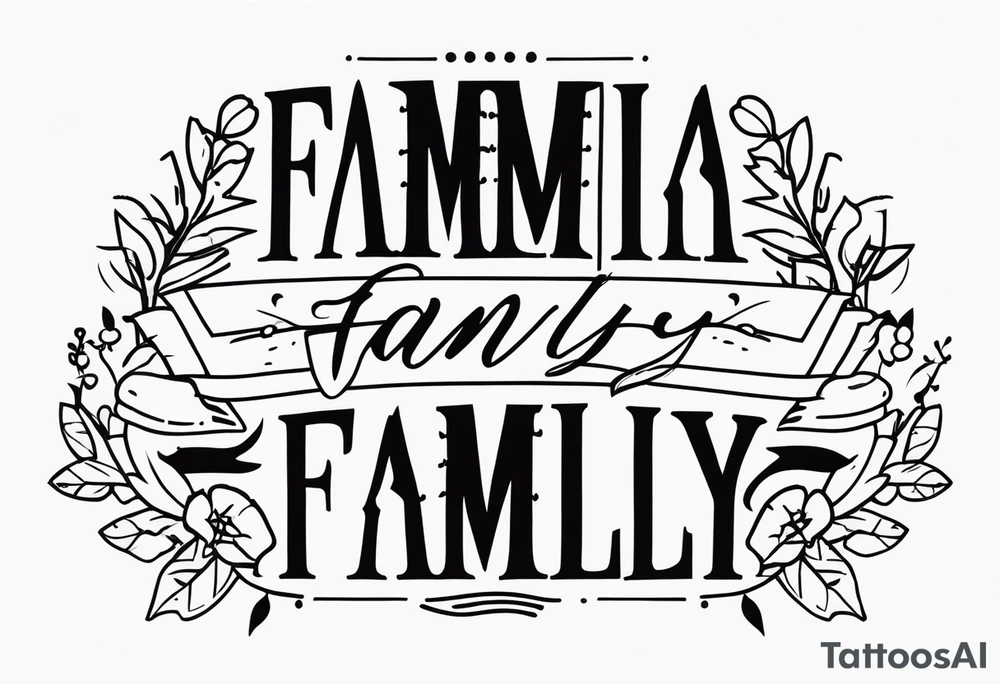 family font tattoo idea
