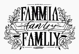 family font tattoo idea