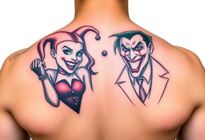 Harley quin and the joker tattoo idea