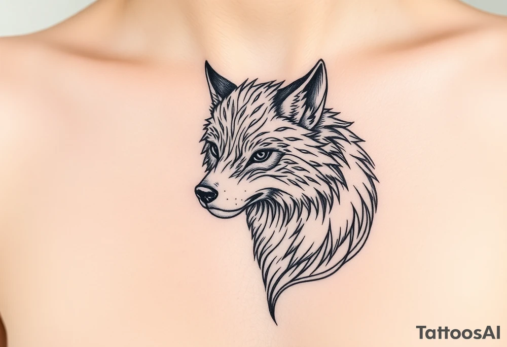 Big bad wolf tattoo idea