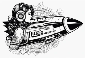 Nuka cola girl on rocket tattoo idea