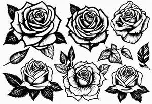 Variety rosebrains flash sheet tattoo idea