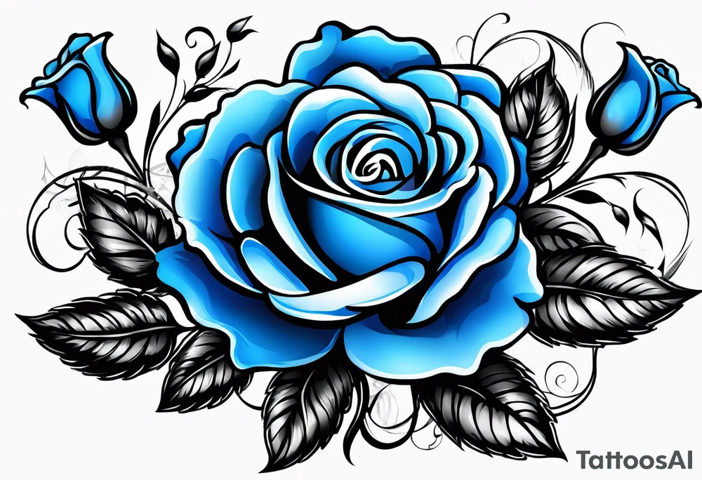 blue roses frames, tattoo idea